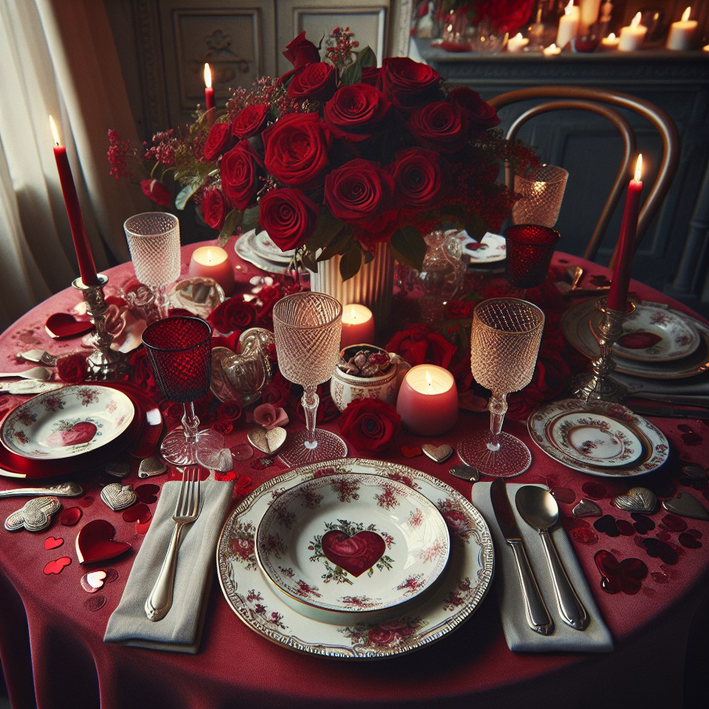 Ужин ко Дню святого Валентина дома