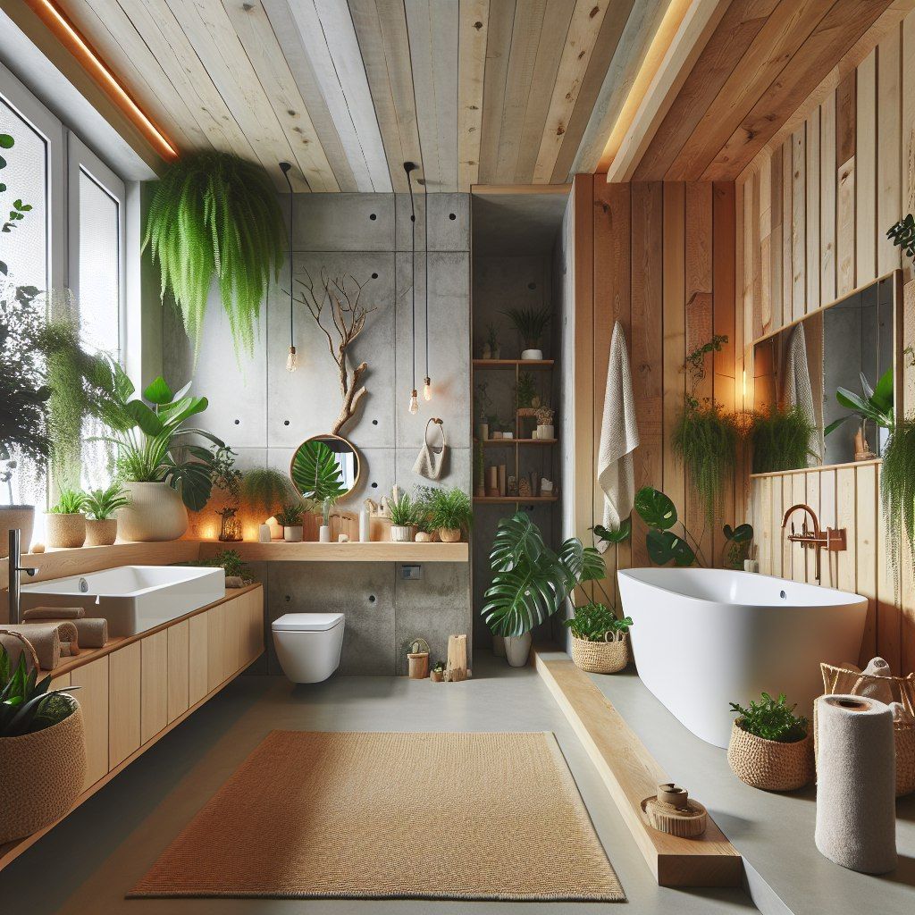 Ванная комната в стиле эко-дизайн