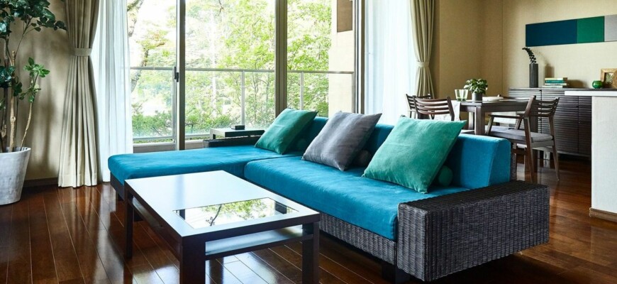 цвет дивана в интерьере гостиной