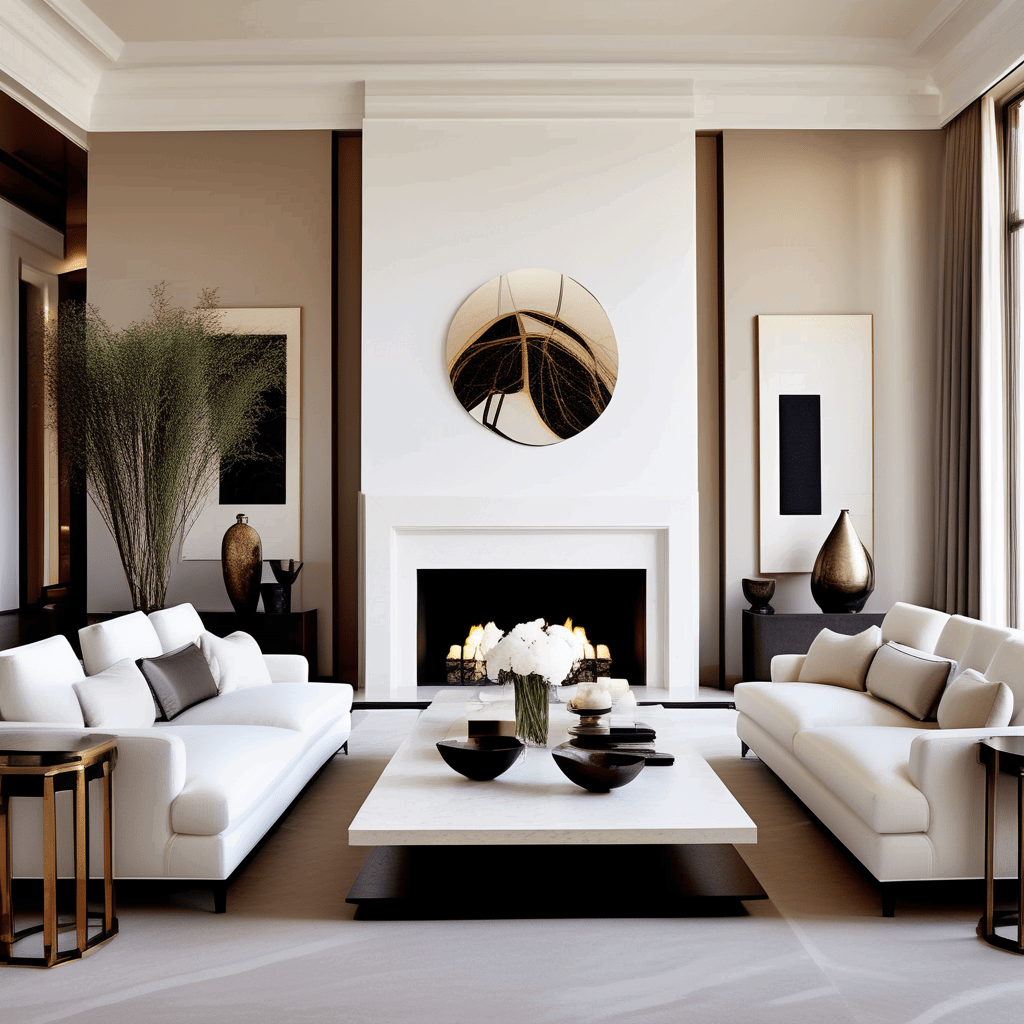 using symmetry or asymmetry is another way to create accents in an interior symmetrical composition