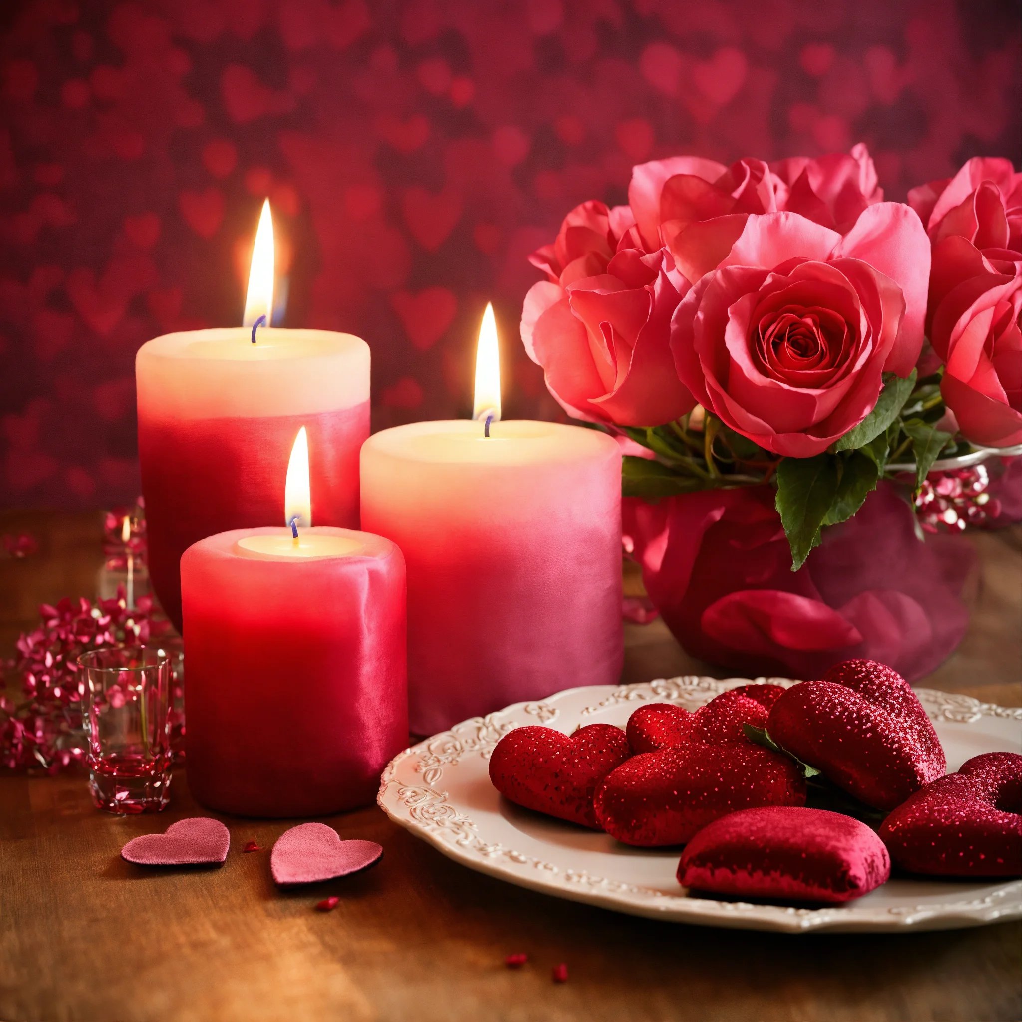 interior decorating for valentines day use candle
