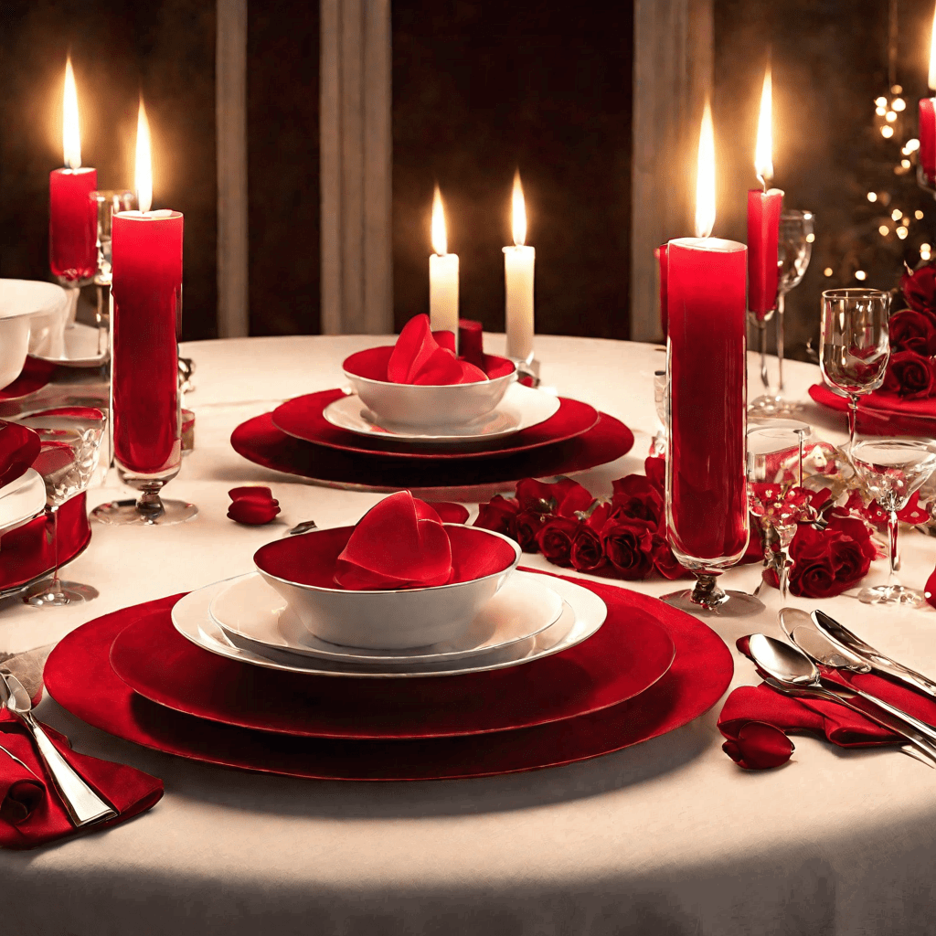 valentines day create a romantic atmosphere on your table with red tablecloths candles hearts or