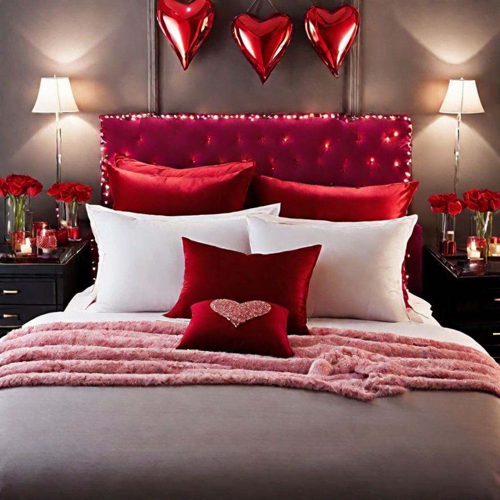 valentines day decorate your bedroom with romantic elements such as soft pillows delicate bedsprea (3)